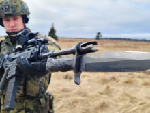 New modern bayonet MK.I for CZ BREN 2 assault rifles as a universal tool for many different situations