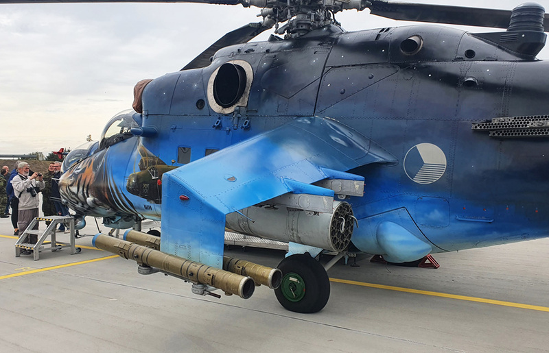 Picture: Mi-24/35 with 'Liberator' spray paint | Tomáš Vlach / CZ DEFENCE