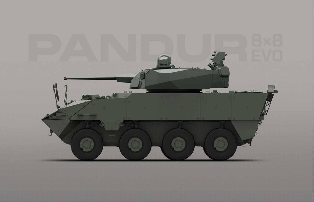 Foto: Pandur 8x8 EVO s věží UT30MK2 a systémem aktivní ochrany Iron Fist | Tatra Defence Vehicle